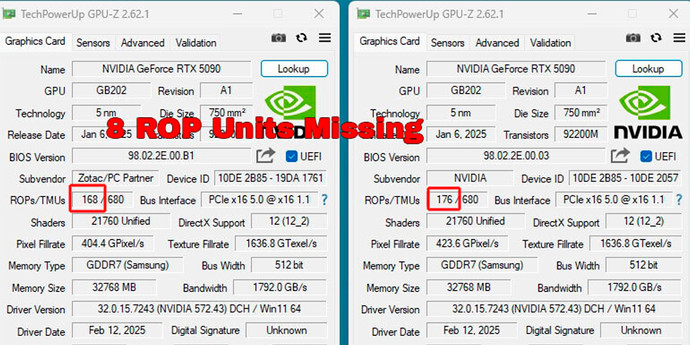いくつかのRTX 5090では、ラスター化のブロックが「失われた」 – ビデオカードの動作が遅い