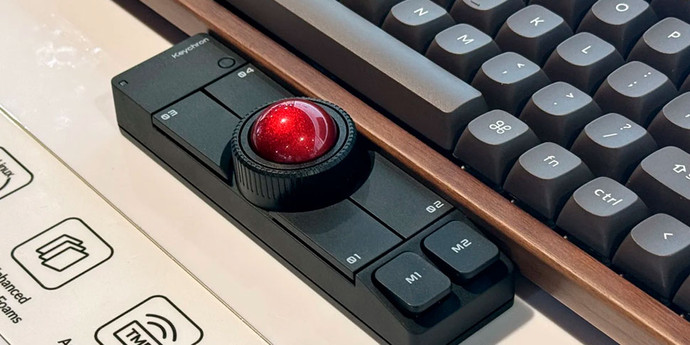 Keychron が珍しいレトロスタイルのトラックボールをリリース