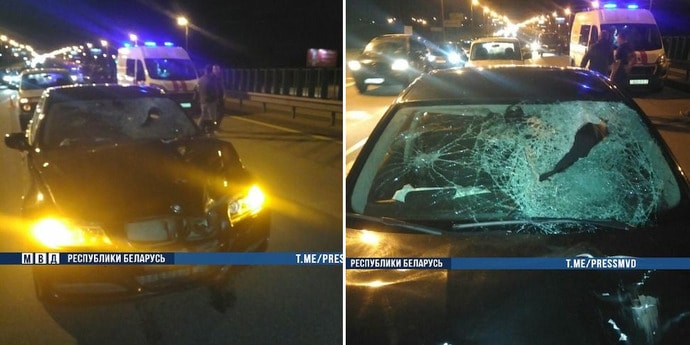 Два парня пытались перебежать МКАД. Один из них попал под колеса и погиб, второй с места происшествия скрылся (дополнено)