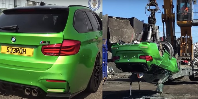 Британец построил универсал BMW M3 из угнанных машин. Авто конфисковали и уничтожили