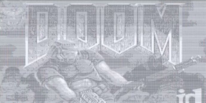 愛好家が PDF ファイルで Doom を起動