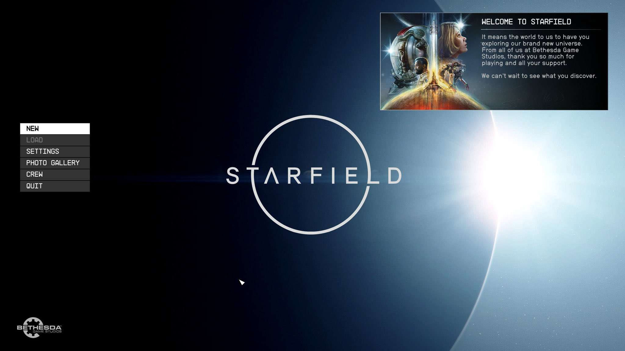 Вокруг стартового экрана Starfield разгорелась драма