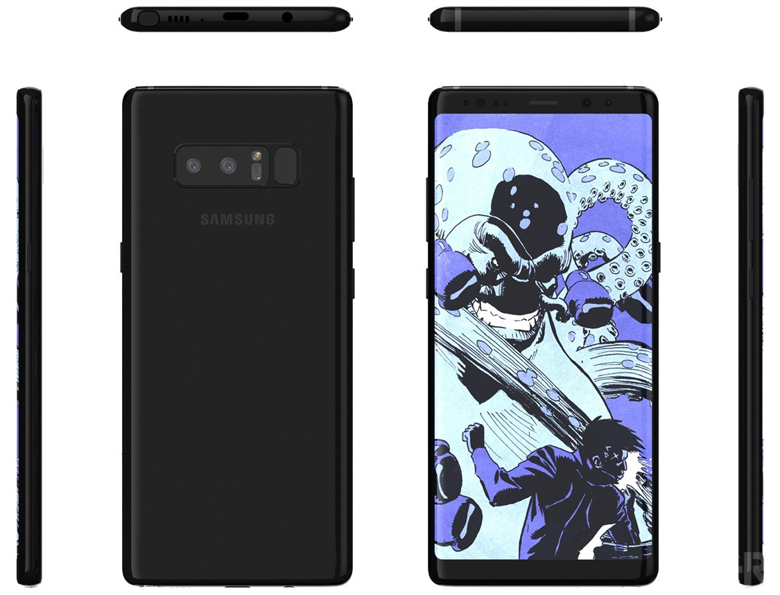 Galaxy Note8 показали со всех сторон