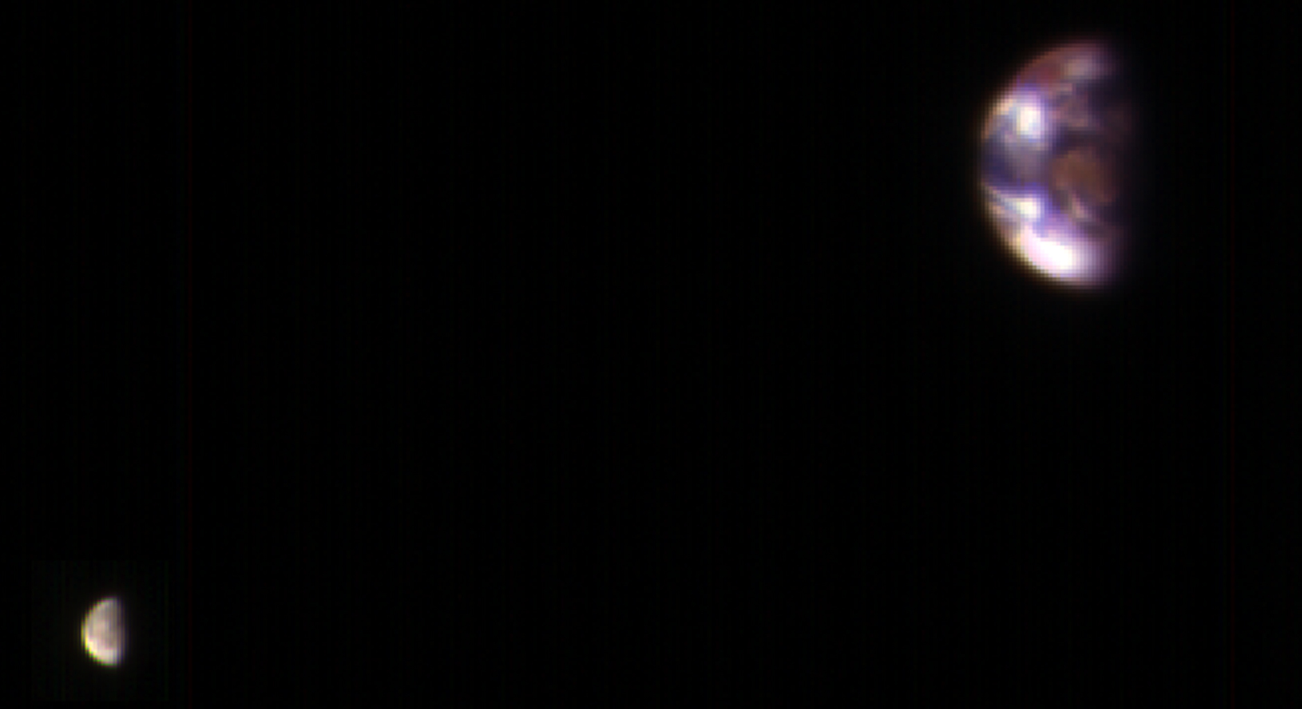 NASA опубликовало первый снимок Земли с поверхности Луны