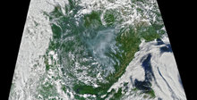 NASA показало, как выглядят пожары в Сибири из космоса