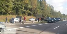 На трассе М6 серьезная авария: столкнулись Ford Mondeo, Renault Laguna и Volkswagen Passat