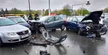 Одна ошибка спровоцировала массовую аварию в Минске. Четыре авто повреждены