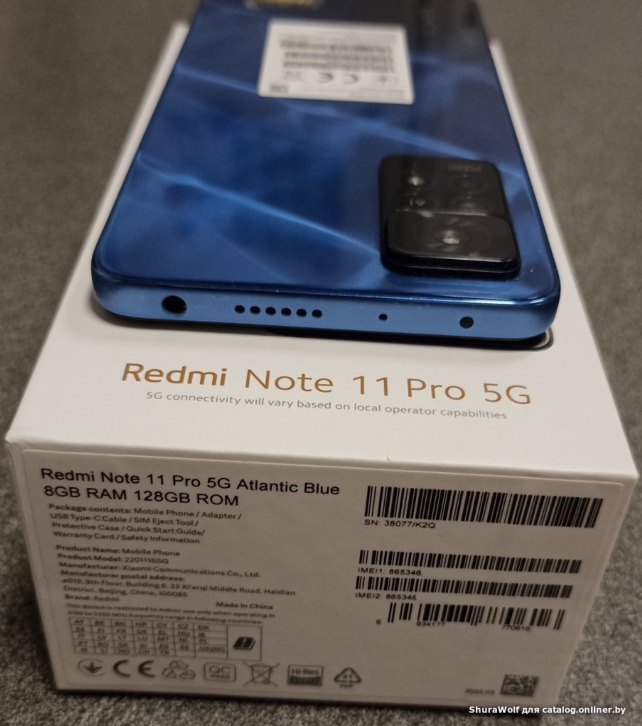 Отзывы Xiaomi Redmi Note 11 Pro 5G 8GB/128GB международная (синий)