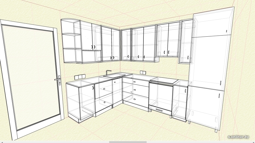 Как нарисовать проект угловой кухни самостоятельно