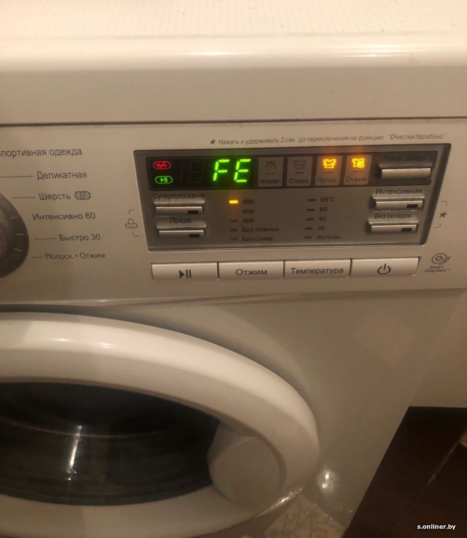 Ошибка oe lg стиральная машинка что означает. Стиральная машина LG E-1289nd5.